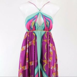 Nicole Miller Purple Print Dress Size 2